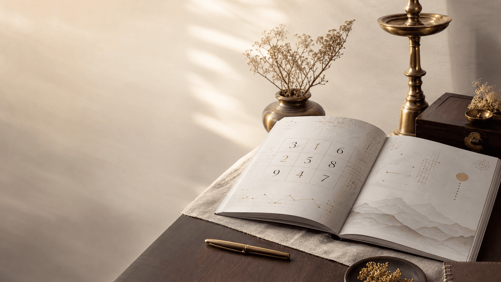 Premium numerology report open on a study desk