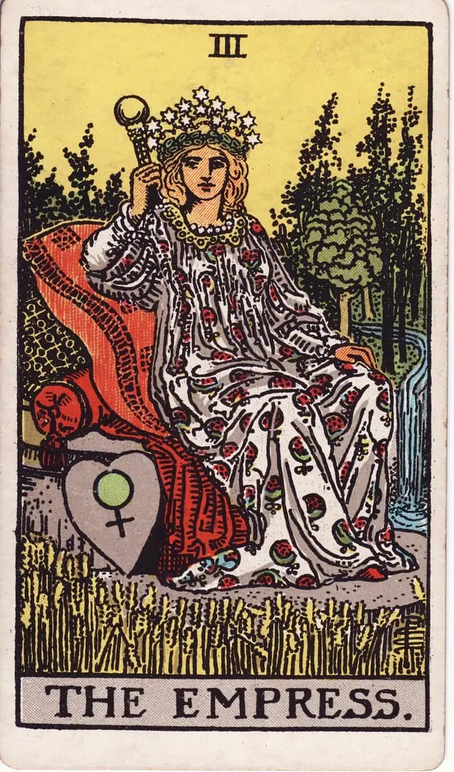 The Empress in the Rider-Waite-Smith deck, reversed