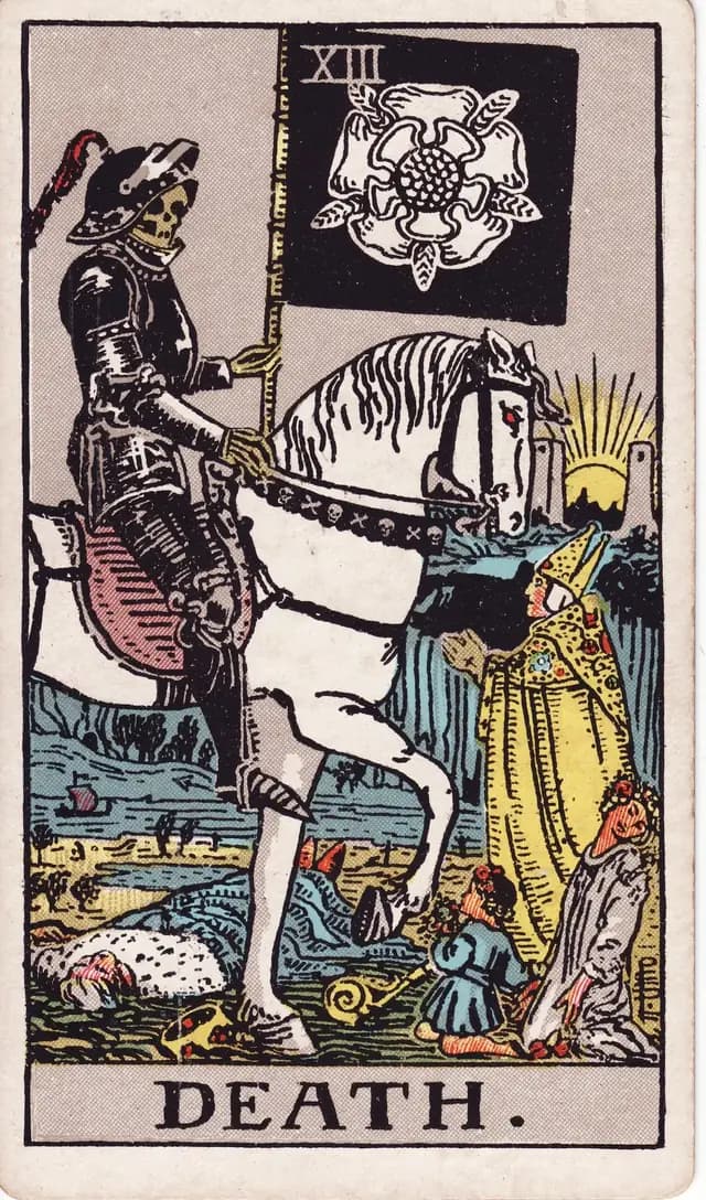 Death in the Rider-Waite-Smith deck, upright