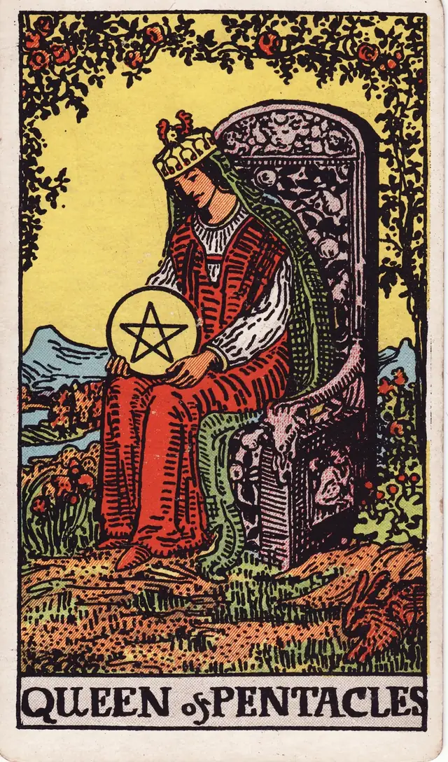 Queen of Pentacles in the Rider-Waite-Smith deck, reversed