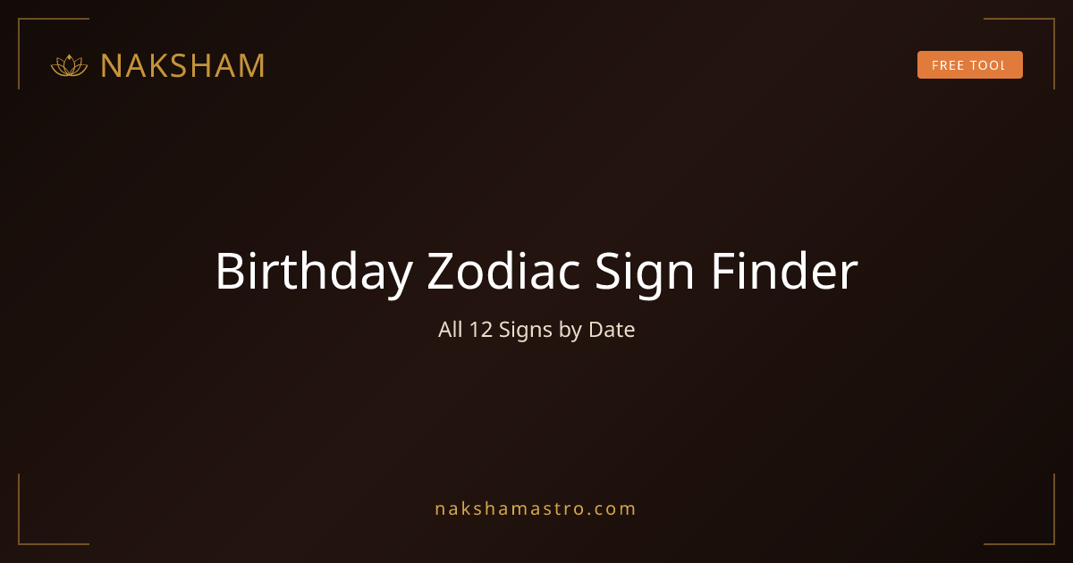 Find Your Zodiac Sign by Birthday — All 12 Months | Naksham