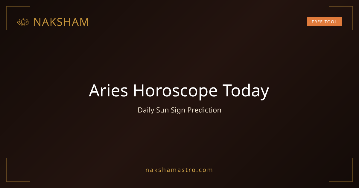 Aries Horoscope Today, 22 October 2026, Thursday | Naksham