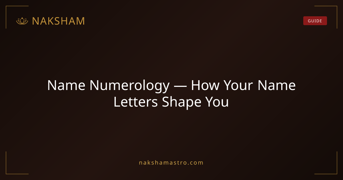 Name Numerology — How Your Name Letters Shape You | Naksham