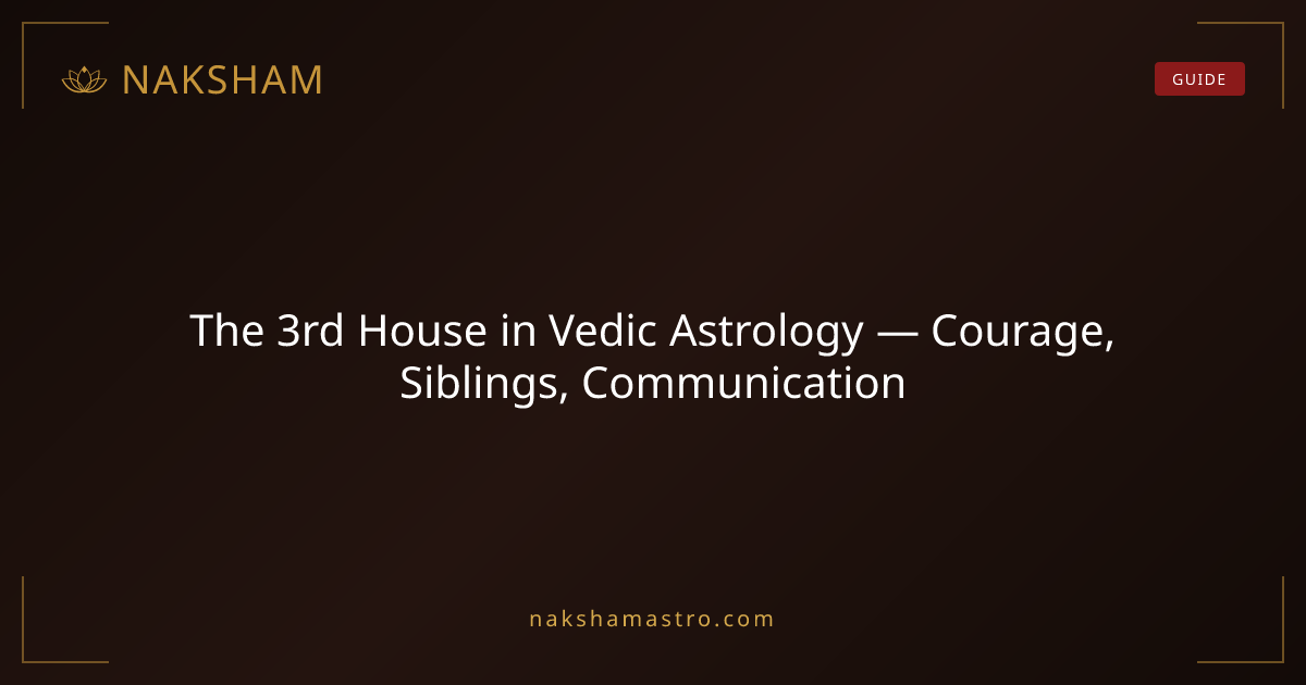 The 3rd House in Vedic Astrology — Courage, Siblings, Communication ...