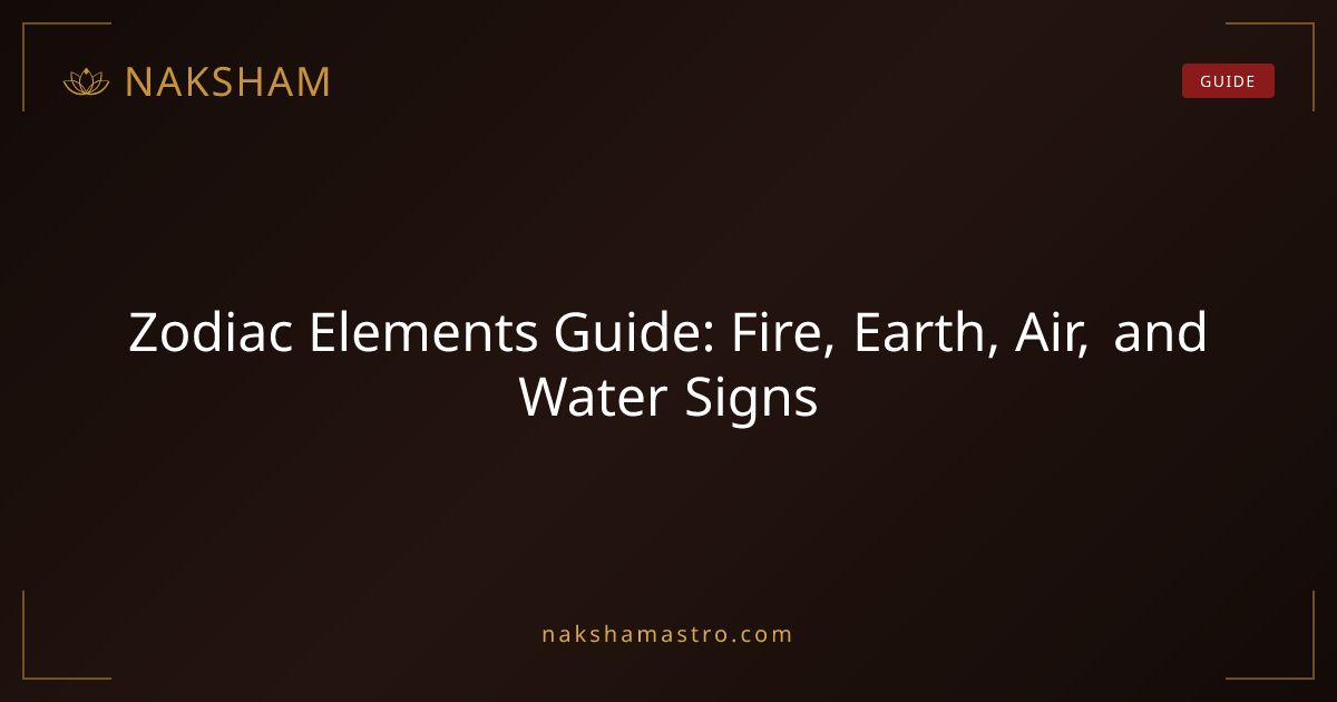 Zodiac Elements Guide: Fire, Earth, Air, and Water Signs | Naksham